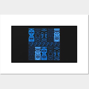 Blue Tikis! Posters and Art